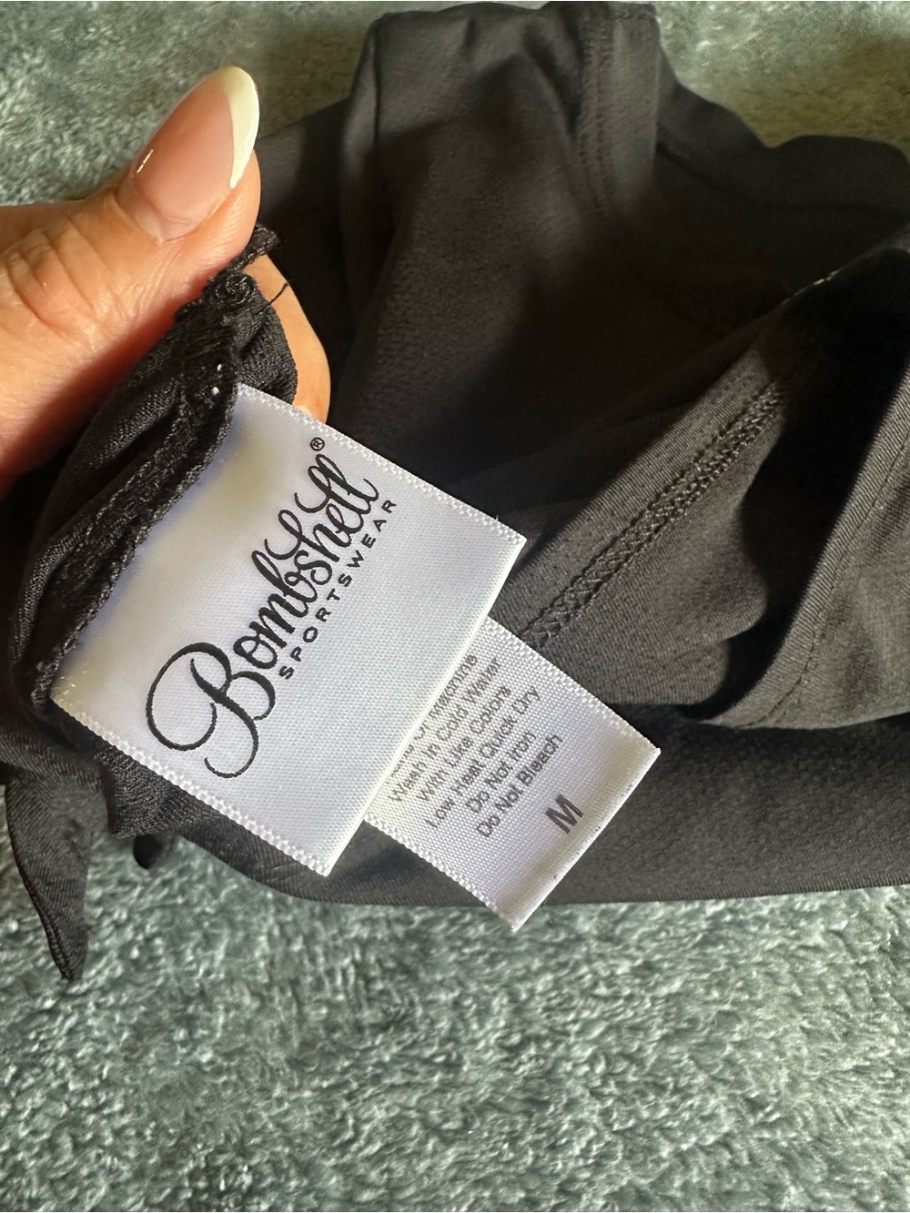 Bombshell Sportswear Black Cropped Tee with Chest Logo - Picture 4 of 4
